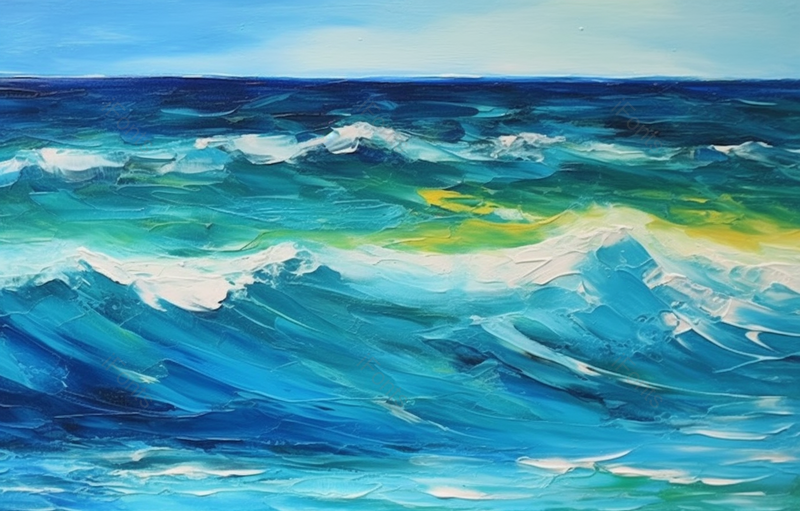 蓝色海平面波浪水彩插画,插画/手绘图,插画/手绘图库,插画/手绘图下载,插画/手绘